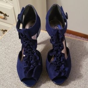 Cobalt Blue Heels. Size 8.